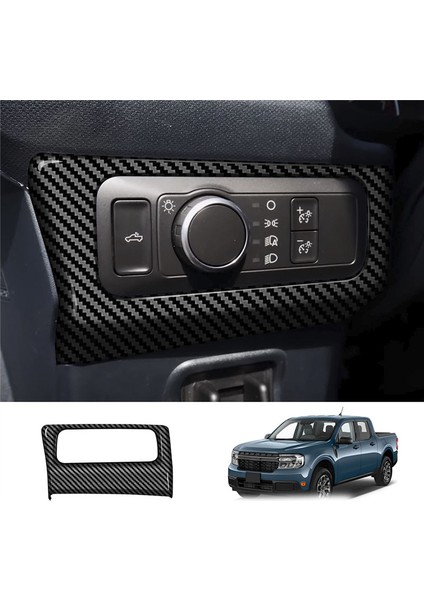 Ford Maverick 2022+ Için Araç Iç Karbon Fiber Far Ayar Anahtarı Dekorasyon Kapak Trim (Yurt Dışından) modelleri