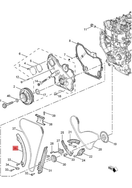 24449448 13104978 90537337 Zamanlama Zinciri Kılavuz Ray Onarım Takımı Chevrolet Captiva Sport Classic Cobalt Buick Regal (Yurt Dışından)