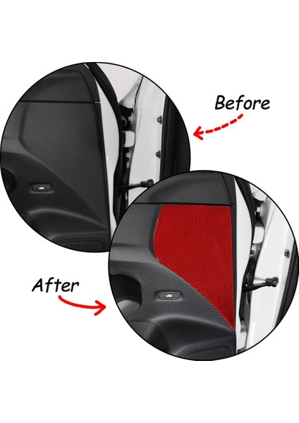 11TH Honda Civic 2022 Için Karbon Fiber Araba Ön Iç Kapı Paneli Etiket Kapı Kol Dayama Kapağı Trim Çıkartması Aksesuarları, A (Yurt Dışından) modelleri