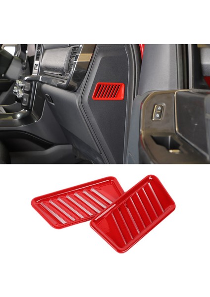 Ford F150 F-150 2021 2022 Araba Merkezi Konsol Yan Egzoz Portu Kapak Trim Çerçeve Dekor Aksesuarları, Kırmızı (Yurt Dışından) fiyatları