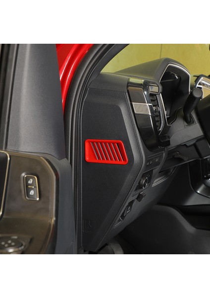 Ford F150 F-150 2021 2022 Araba Merkezi Konsol Yan Egzoz Portu Kapak Trim Çerçeve Dekor Aksesuarları, Kırmızı (Yurt Dışından) indirimleri