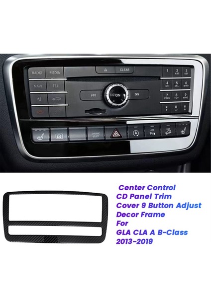 Mercedes Benz Gla Cla A B-Sınıfı CLA200 13-19 9 Düğme Ayar Dekor Çerçevesi B Için Araba Merkezi Kontrol CD Paneli Trim Kapağı (Yurt Dışından) fiyatları