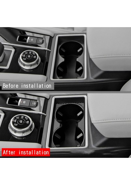 Araba Karbon Fiber Merkezi Konsol Su Dağı Tutucu Dekorasyon Kapak Trim Çıkartmalar Mitsubishi Outlander 2022 2023 Için (Yurt Dışından)
