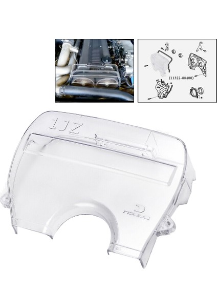 Şeffaf Motor Zamanlama Kasnağı Kapağı, 1jz Soarer Cresta Iı 86-96 2.5l Için Zamanlama Dişli Kapağı (Yurt Dışından)