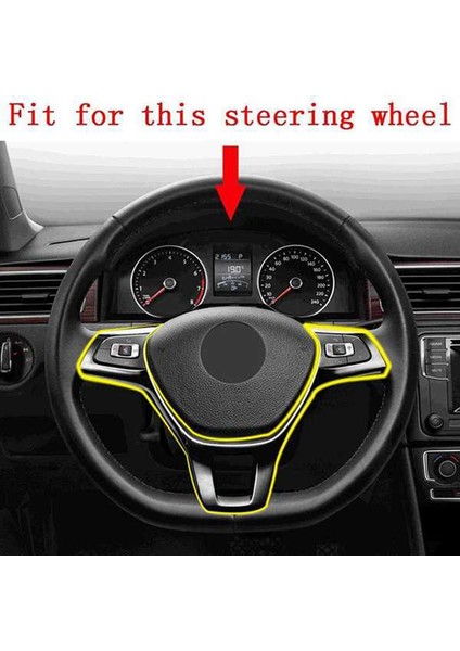 Araba Direksiyon Kılıfı Karbon Fiber Direksiyon Dekoratif Çerçeve Golf 7 Için Mk7 POLO-2014-2016 Mk6 2017 (Yurt Dışından) modelleri