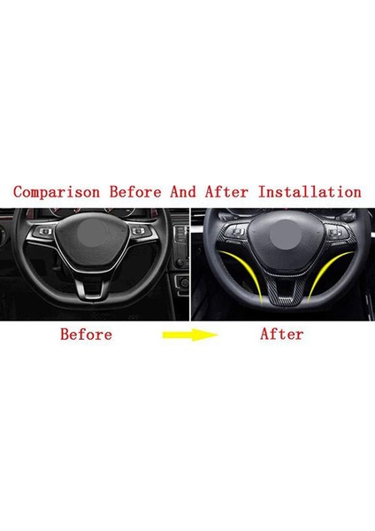 Araba Direksiyon Kılıfı Karbon Fiber Direksiyon Dekoratif Çerçeve Golf 7 Için Mk7 POLO-2014-2016 Mk6 2017 (Yurt Dışından) indirimleri