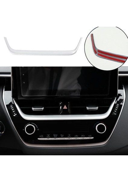 Merkezi Konsol Pano Navigasyon Hava Firar Çerçeve Kapak Trim Toyota Corolla Cross 2021 2022 Gümüş (Yurt Dışından) indirimleri