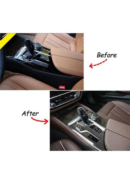 -Bmw 5 Serisi G30 2018-2022 Için Karbon Fiber Araba Merkezi Konsol Vites Paneli Kapak Trim Çerçeve Dekor Etiket (Yurt Dışından) modelleri