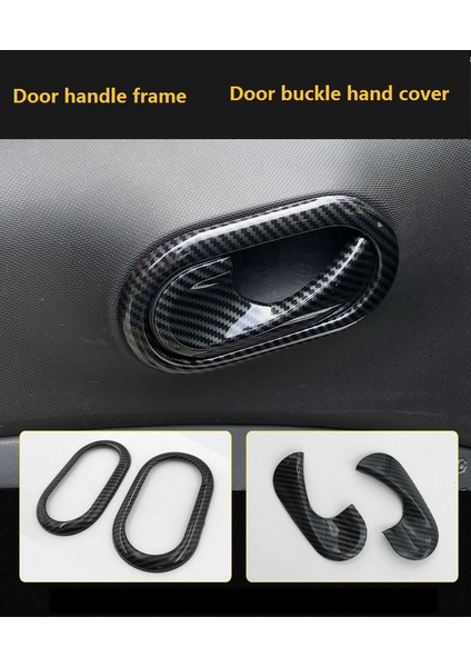 Araba Karbon Fiber Iç Kapı Kolu Tokası Benz Smart 453 Fortwo Forfour 2015-2020 Aksesuarları Için Dekoratif (Yurt Dışından) modelleri