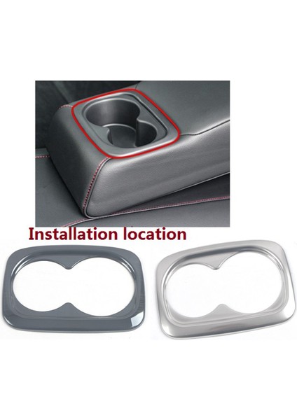 Paslanmaz Çelik Araba Koltuğu Arka Su Dağı Tutucu Çerçeve Kapak Trim Etiket 11TH Gen Honda Civic 2022 Aksesuarları, Siyah (Yurt Dışından) fiyatları