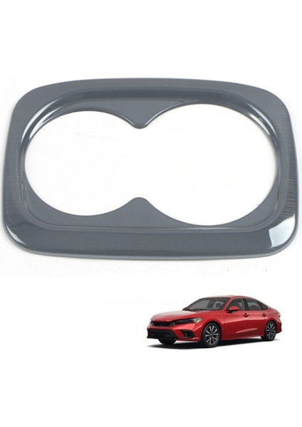 Paslanmaz Çelik Araba Koltuğu Arka Su Dağı Tutucu Çerçeve Kapak Trim Etiket 11TH Gen Honda Civic 2022 Aksesuarları, Siyah (Yurt Dışından) modelleri