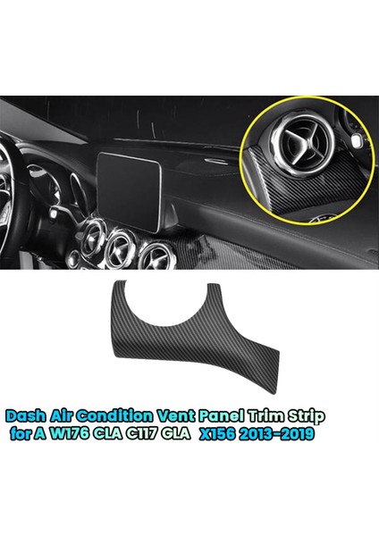 Mercedes Benz A W176 Cla C117 Gla X156 13-19 Mat Karbon Desenli Lhd Gösterge Paneli Klima Havalandırma Paneli Trim Çıkartması (Yurt Dışından)