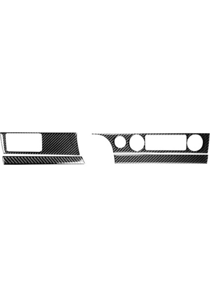 Honda Civic 2006-2011 Için 3 Adet Karbon Fiber Sürücü Saklama Kutusu Kapağı Döşeme + Klima Düğmesi Anahtarı Kapağı (Yurt Dışından)