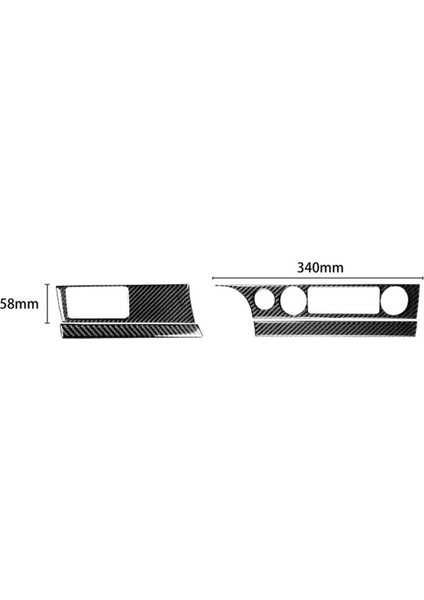 Honda Civic 2006-2011 Için 3 Adet Karbon Fiber Sürücü Saklama Kutusu Kapağı Döşeme + Klima Düğmesi Anahtarı Kapağı (Yurt Dışından)