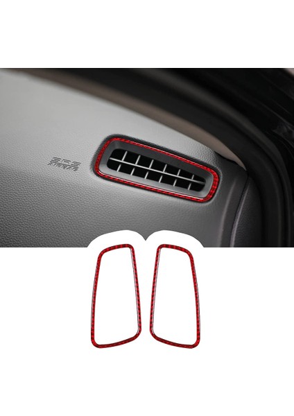 11. Nesil Honda Civic 2022 Karbon Fiber Orta Konsol Gösterge Paneli Hava Çıkış Havalandırma Kapağı Trim Sticker Aksesuarları, Kırmızı (Yurt Dışından) fiyatları