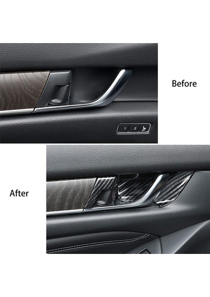Honda Accord 2018-2021 Için Araba Iç Kapı Kolu Kase Kapağı Trim Karbon Fiber Tarzı Dekor Etiket Aksesuarları (Yurt Dışından) modelleri