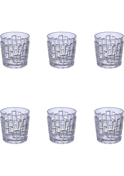 Polikarbon Stone Serisi 6 Parça Kırılmaz Meşrubat Kokteyl Su Bardağı Takımı - 200 Ml.