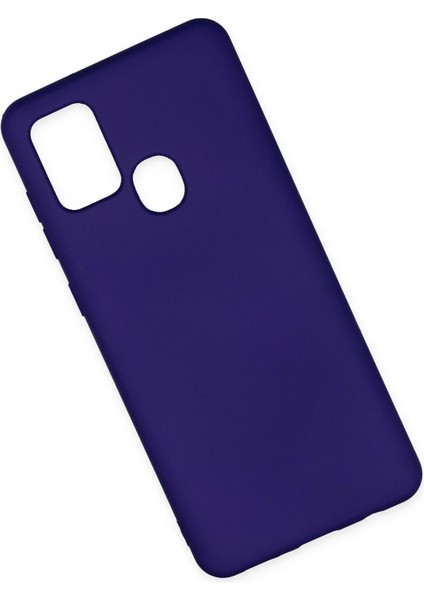 Samsung Galaxy A21S Kılıf Nano Içi Kadife Silikon - Mor Nrmsa