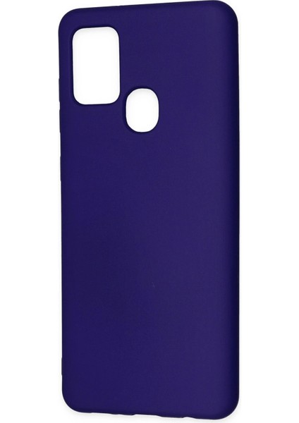 Samsung Galaxy A21S Kılıf Nano Içi Kadife Silikon - Mor Nrmsa