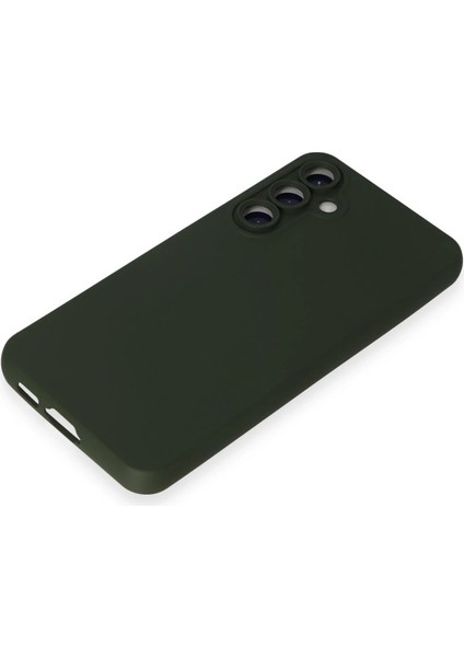 Samsung Galaxy S24 Plus Kılıf Nano Içi Kadife Silikon - Koyu Yeşil Nrmsa