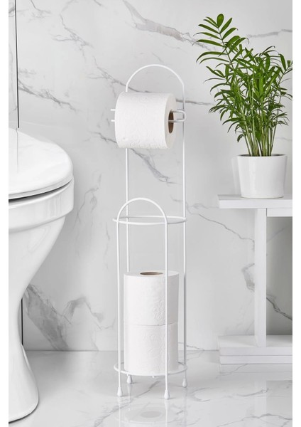 Ferforje Wc Tuvalet Kağıtlık Beyaz