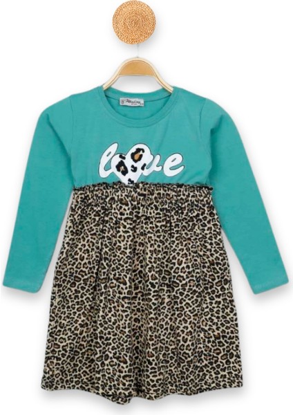Kız Çocuk Elbise Leoparlı
