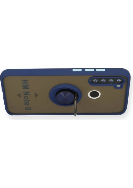 Xiaomi Redmi Note 8 Kılıf Montreal Yüzüklü Silikon Kapak - Lacivert Nrmsa
