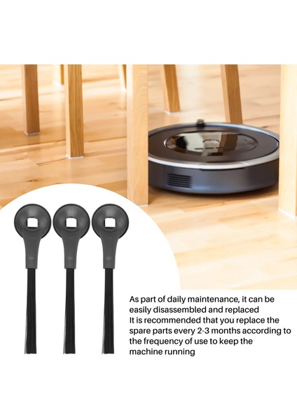 8 Paket Yan Fırça Yedek Parçası Iq Self-Empty Base RV1001AE Robot Süpürge Için Uygundur (Yurt Dışından) fırsatları