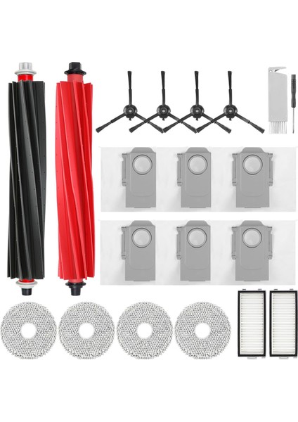 Qrevo Master Robot Süpürge Ana Silindir Yan Fırça Filtre Paspas Bezi Toz Torbaları Aksesuarları (Yurt Dışından)