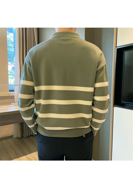 Çağla Erkek Polo Yaka Çizgili Cool Tarz Triko Kazak fiyatları