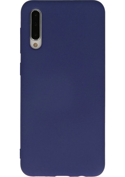 Samsung Galaxy A30S Kılıf Nano Içi Kadife Silikon - Lacivert Nrmsa