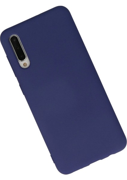 Samsung Galaxy A30S Kılıf Nano Içi Kadife Silikon - Lacivert Nrmsa