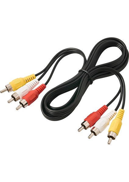 3rca 3rca 3 Metre Av Kablosu | Rca Ses ve Görüntü Aktarma Kablosu | Tv DVD Projeksiyon Kamera Uyumlu