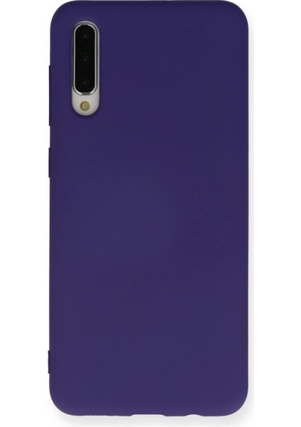 Samsung Galaxy A30S Kılıf Nano Içi Kadife Silikon - Mor Nrmsa