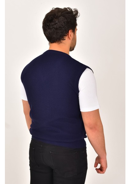 Haki Erkek V Yaka Triko Örgü Tüylenmez Süveter Oversize Saç Örgü Selanik Lüpen