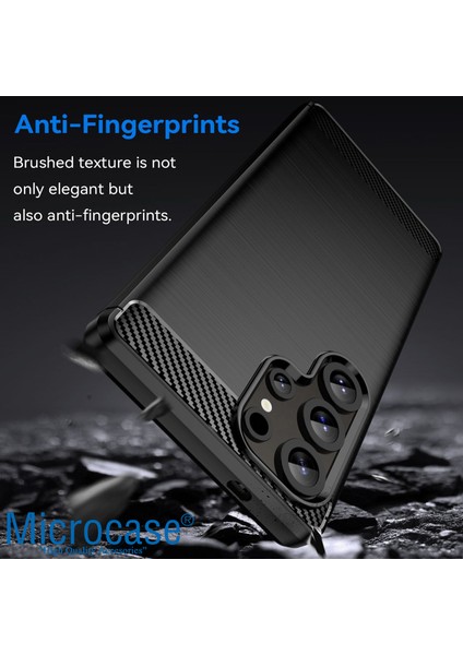 Samsung Galaxy S25 ile Uyumlu Brushed Carbon Fiber Silikon Kılıf - Siyah AL3332 fiyatları