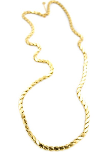 Ince Arpa Zincir Kolye(60 Cm) - Altın