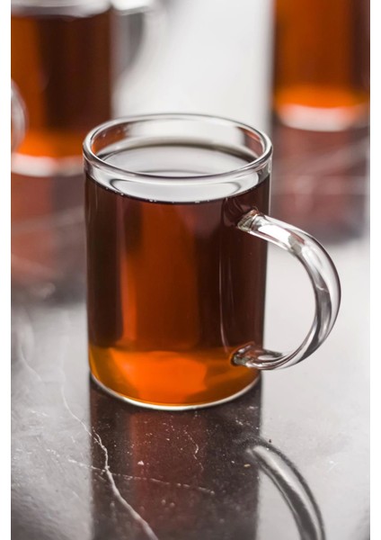 3'lü Borosilikat Isıya Dayanıklı Termisil Cam Kupa Bardak (3 x 200 Ml)