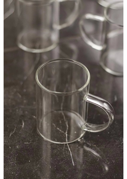 3'lü Borosilikat Isıya Dayanıklı Termisil Cam Kupa Bardak (3 x 200 Ml)
