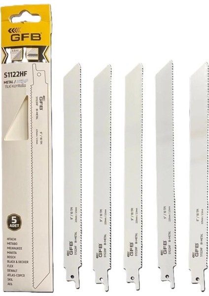 S1122EF Metal Tilki Kuyruğu Testere 5 Li Paket