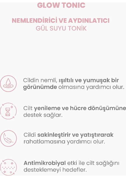Glow Tonic - Nemlendirici ve Arındırıcı Gül Suyu Tonik modelleri