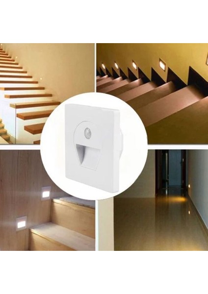 CT-5170B 1W Sensörlü Ledli Koridor Armatürü Beyaz Işık