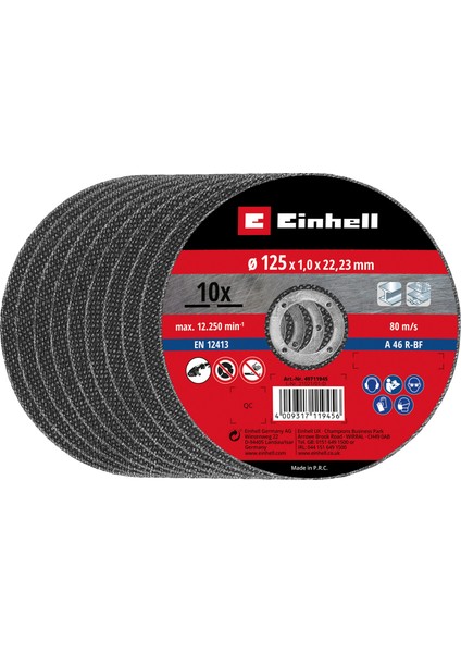 Metal Kesici Disk 125 x 1 x 22,23 mm 10 Adet - 49711945