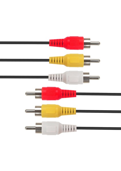 3rca 3rca 5 Metre Rca Ses ve Görüntü Kablosu | Av Kablo | Tv DVD Projeksiyon Uyumlu