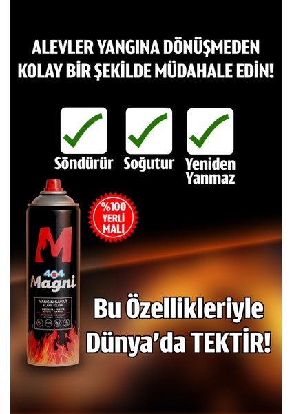 Yangın Söndürücü Sprey 500 ml 12LI