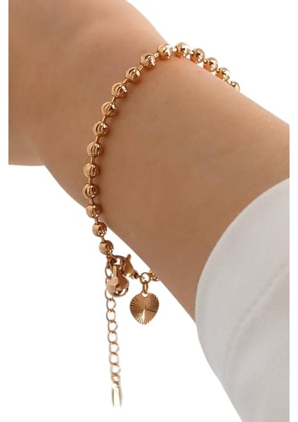 Paslanmaz Çelik Dorika Model Rose Gold Bileklik