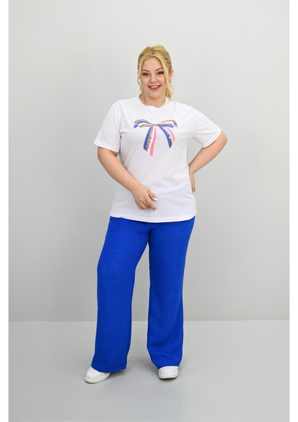 Kadın Büyük Beden Kurdele Detaylı Payet Işlemeli Eşofman Takımı 8200-25 fırsatları