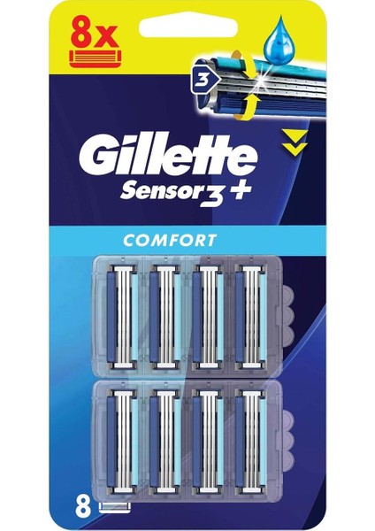Sensor 3 Plus Comfort Yedek Bıçak 8li-2 Adet