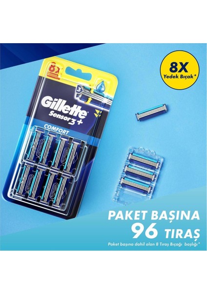Sensor 3 Plus Comfort Yedek Bıçak 8li-2 Adet