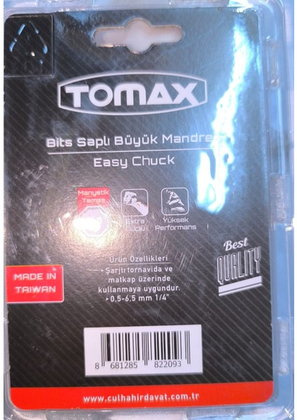 Orjinal Tomax Bits Saplı Mandren (Büyük)